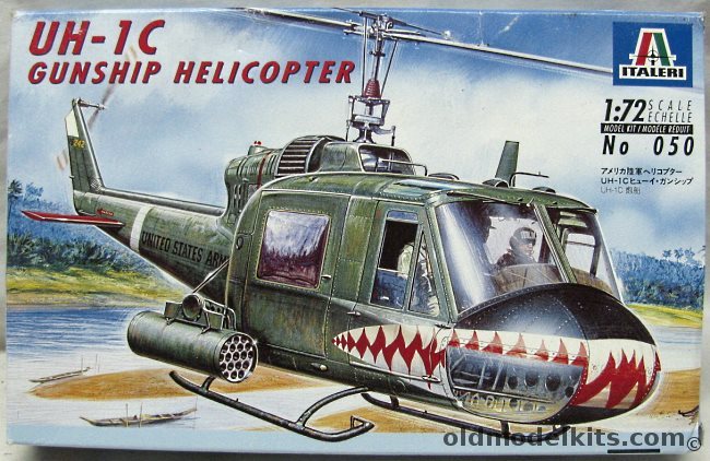 Italeri 1/72 UH-1C Huey Gunship - 'Easy Rider' US Army 174th ACH Vietnam 1970 or US Navy HA(L)-3 Bin Thuy Vietnam 1970, 050 plastic model kit